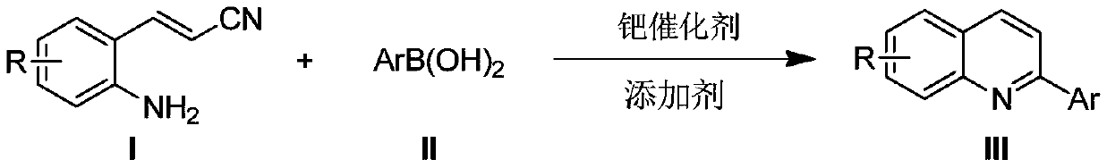 Arylquinoline derivative synthesis method