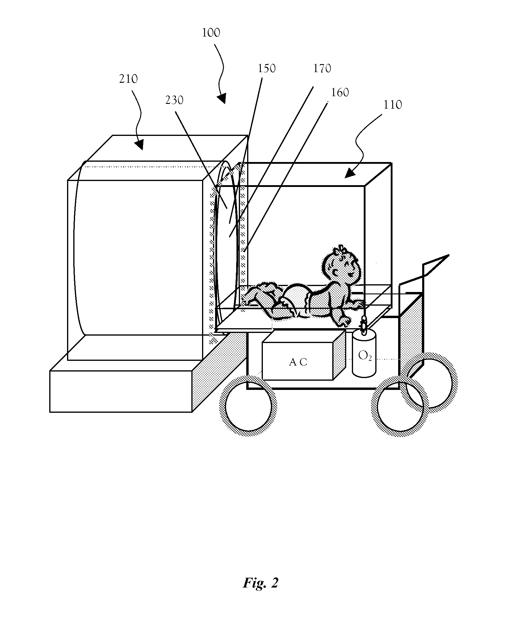 Neonate's incubator and MRI docking-station