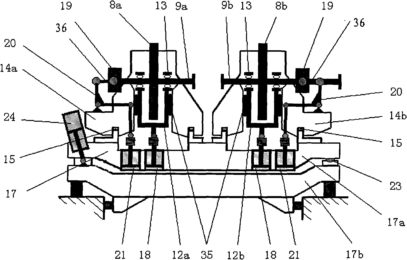 Emulation test bench for vehicle operating of rail locomotive based on differentia transmission