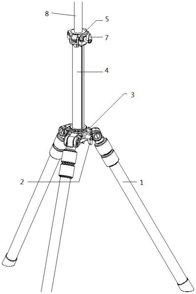 Nested photographic tripod