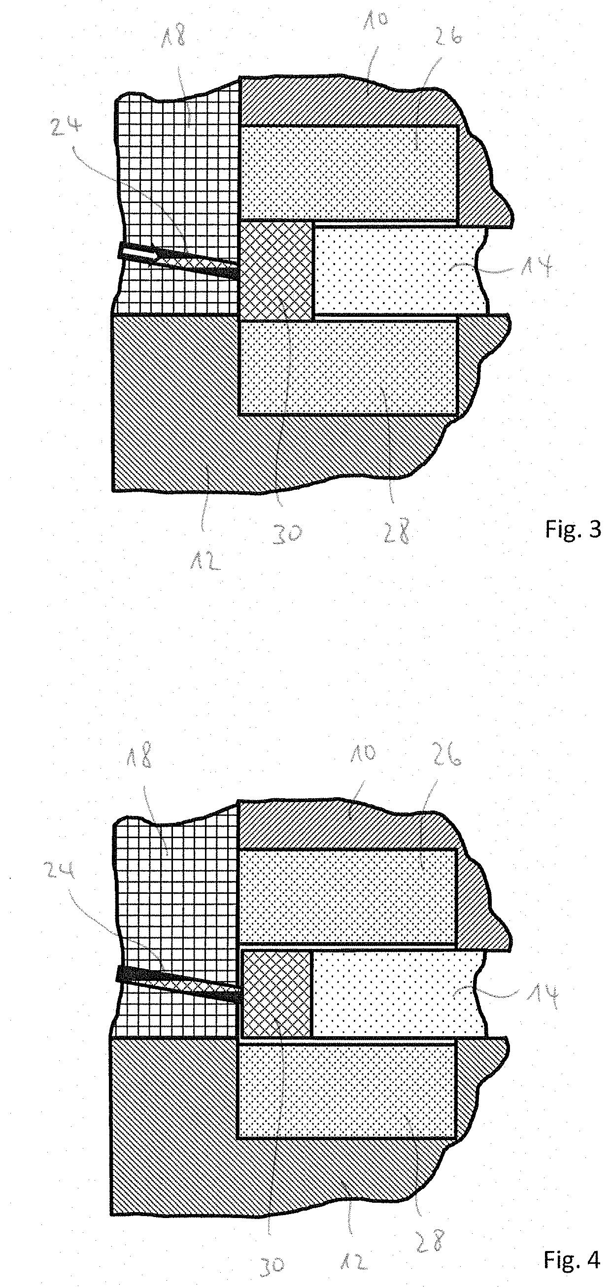 Method and device for casting a ring-shaped plastic frame in a recess of a rotor disk of a double-sided machining machine