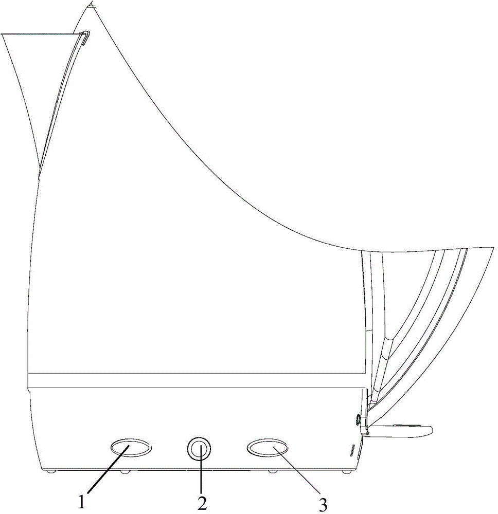 Thermal insulation switch structure and electric kettle