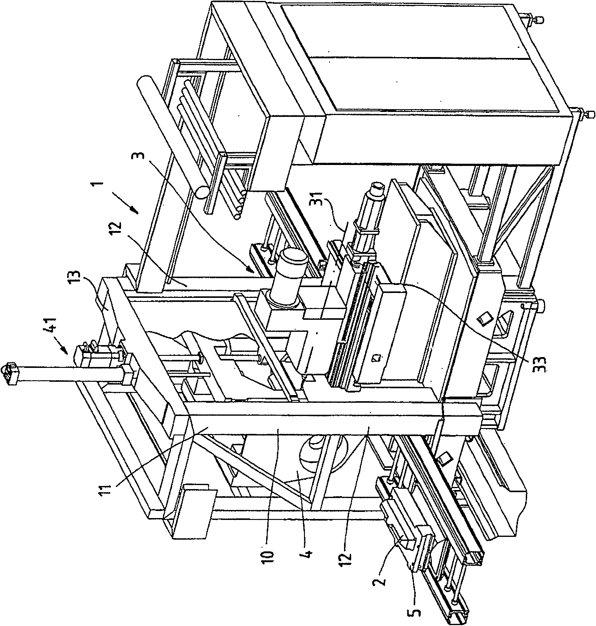 Maching station, maching device and method of positioning workpiece on the maching unit