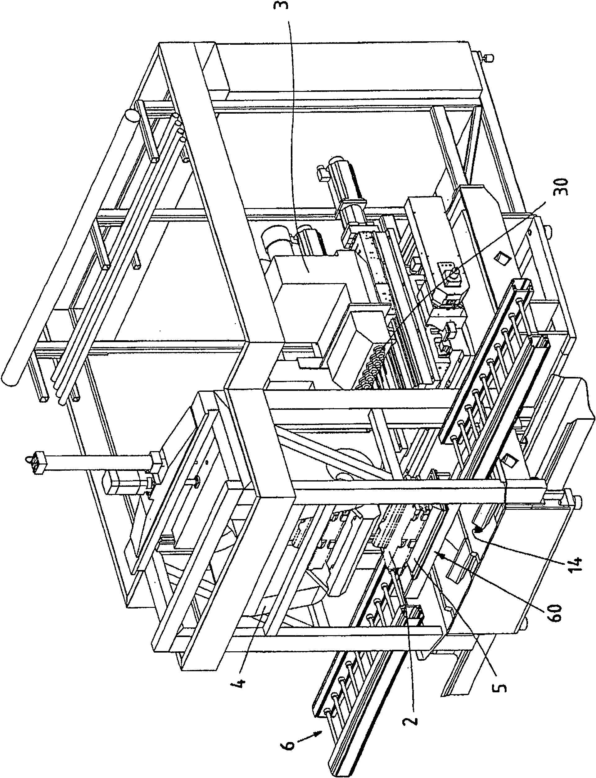 Maching station, maching device and method of positioning workpiece on the maching unit
