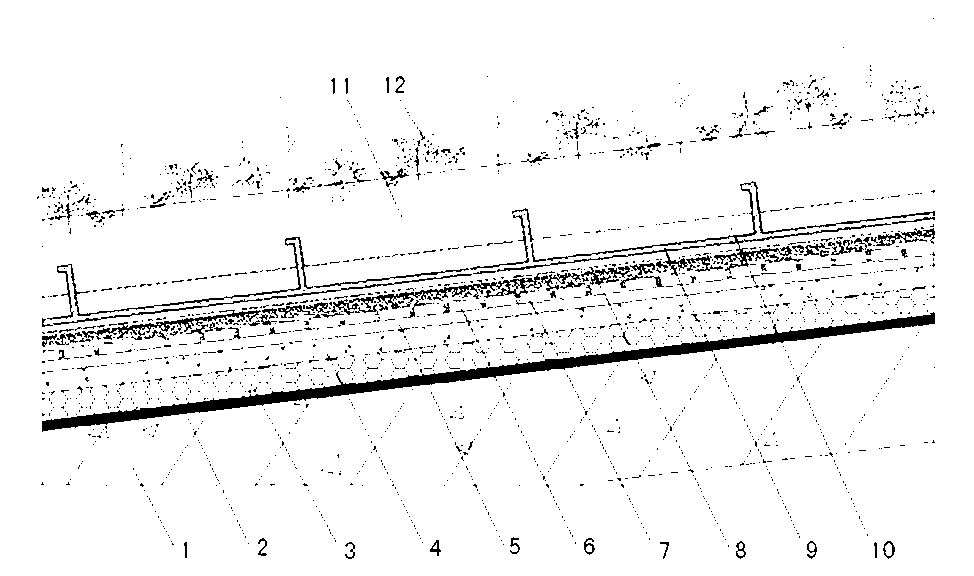 Method for greening low-maintenance ecological slope roof
