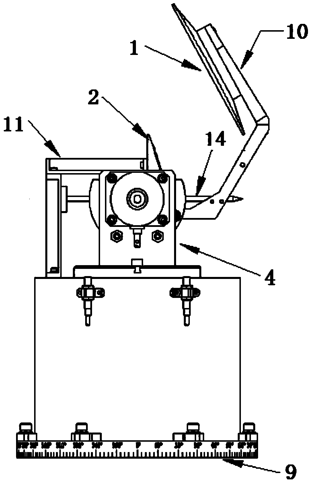 Terahertz beam two-dimensional mechanical scanning antenna feed system