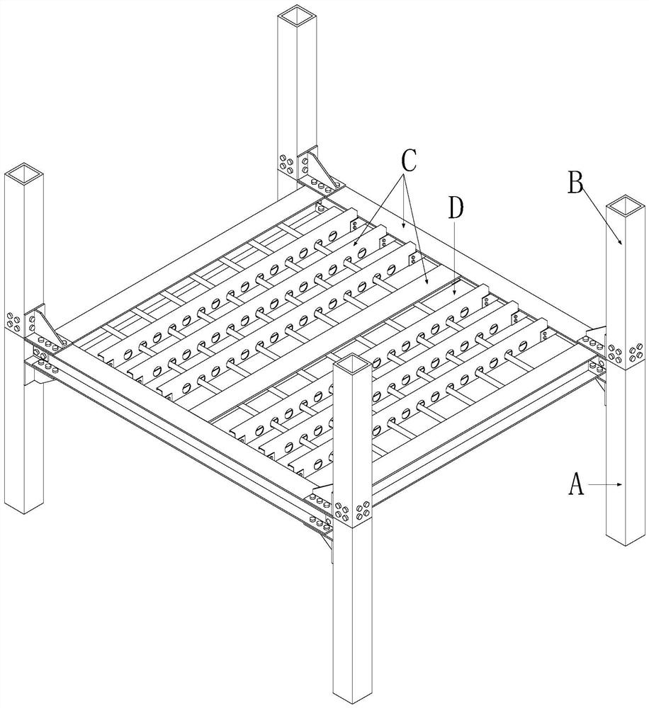 A prefabricated building system based on interposers and splints connecting beam-column nodes