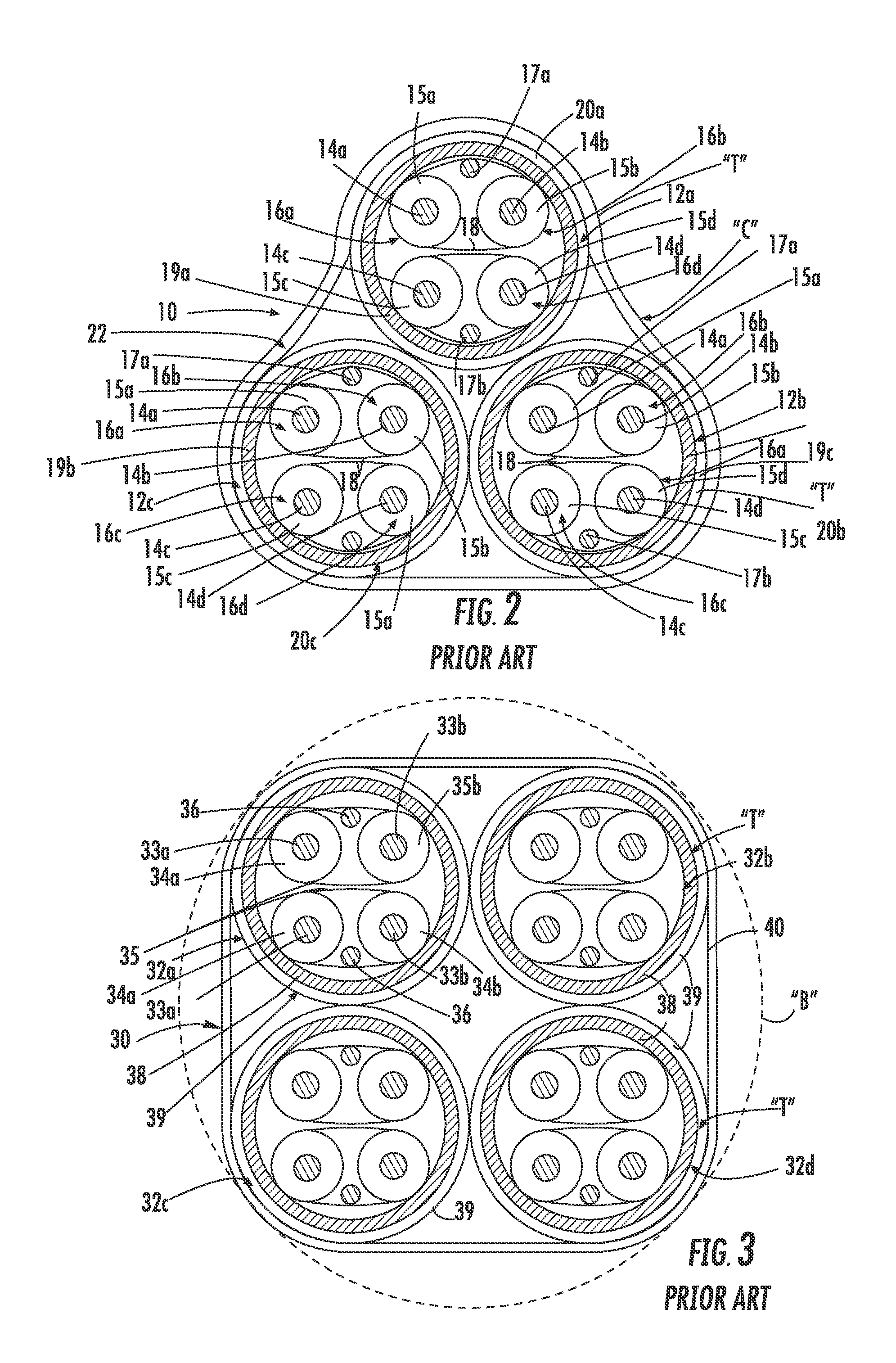 Cable Structure With Improved Clamping Configuration