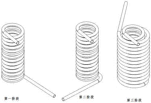 Device and method for forming seamless dual-layer spiral coil pipe