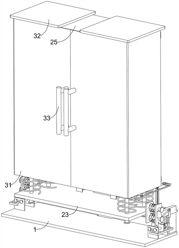 Trigger type electrical cabinet with damping function