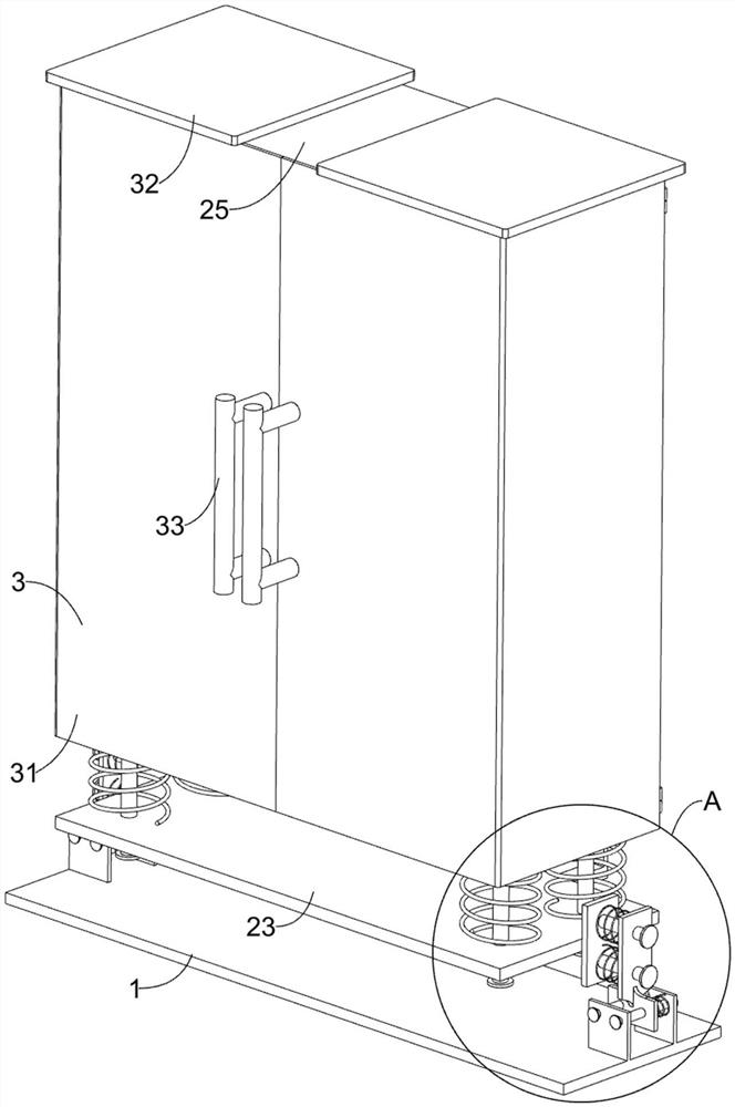 Trigger type electrical cabinet with damping function