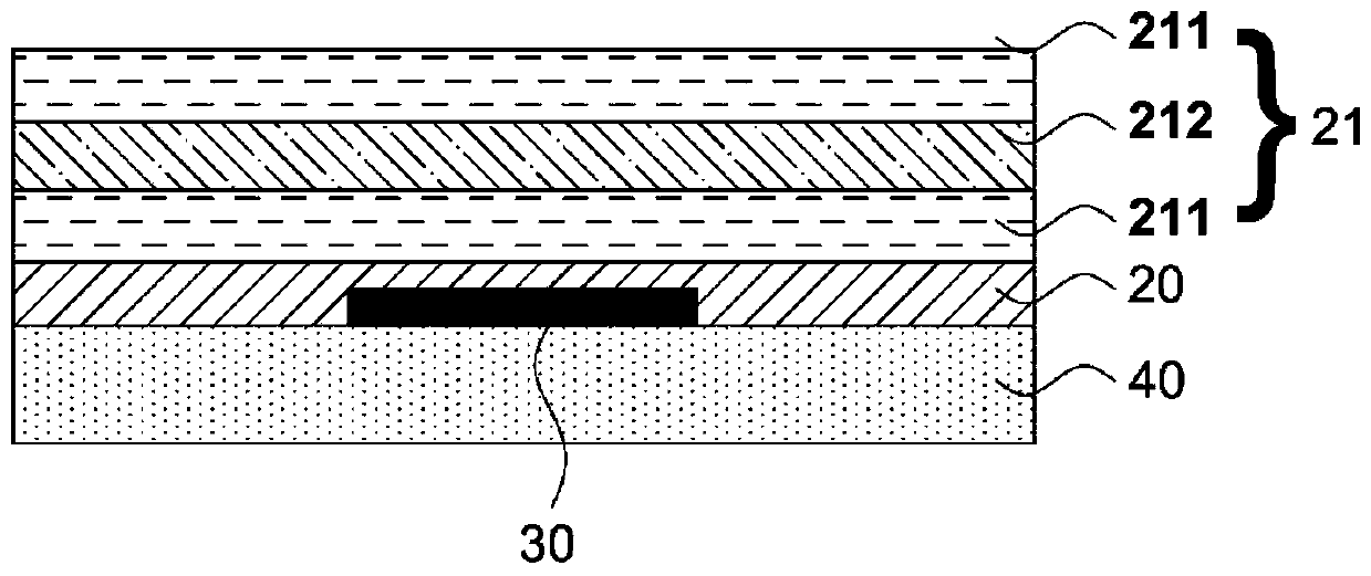 Organic metal halide perovskite solar cell composite packaging thin film and preparation method thereof