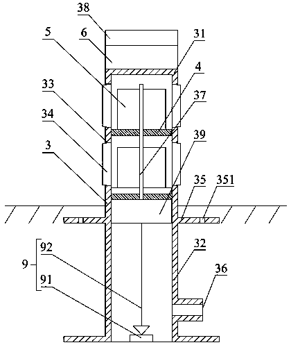 Environment monitoring and warning device under high-voltage line