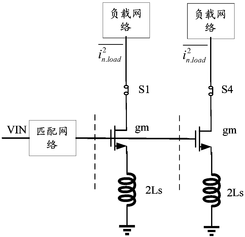 Low noise amplifying circuit and radio frequency receiving front end circuit