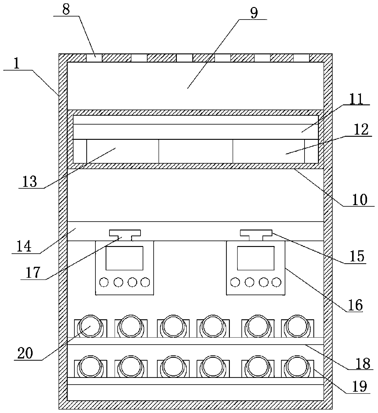 Automatic monitoring device for sewage treatment