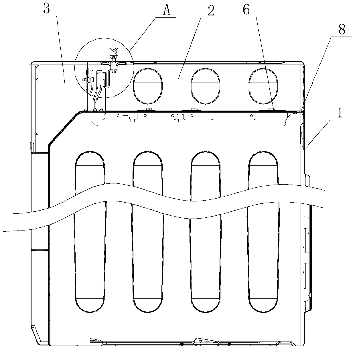 A washing machine table panel locking device and washing machine