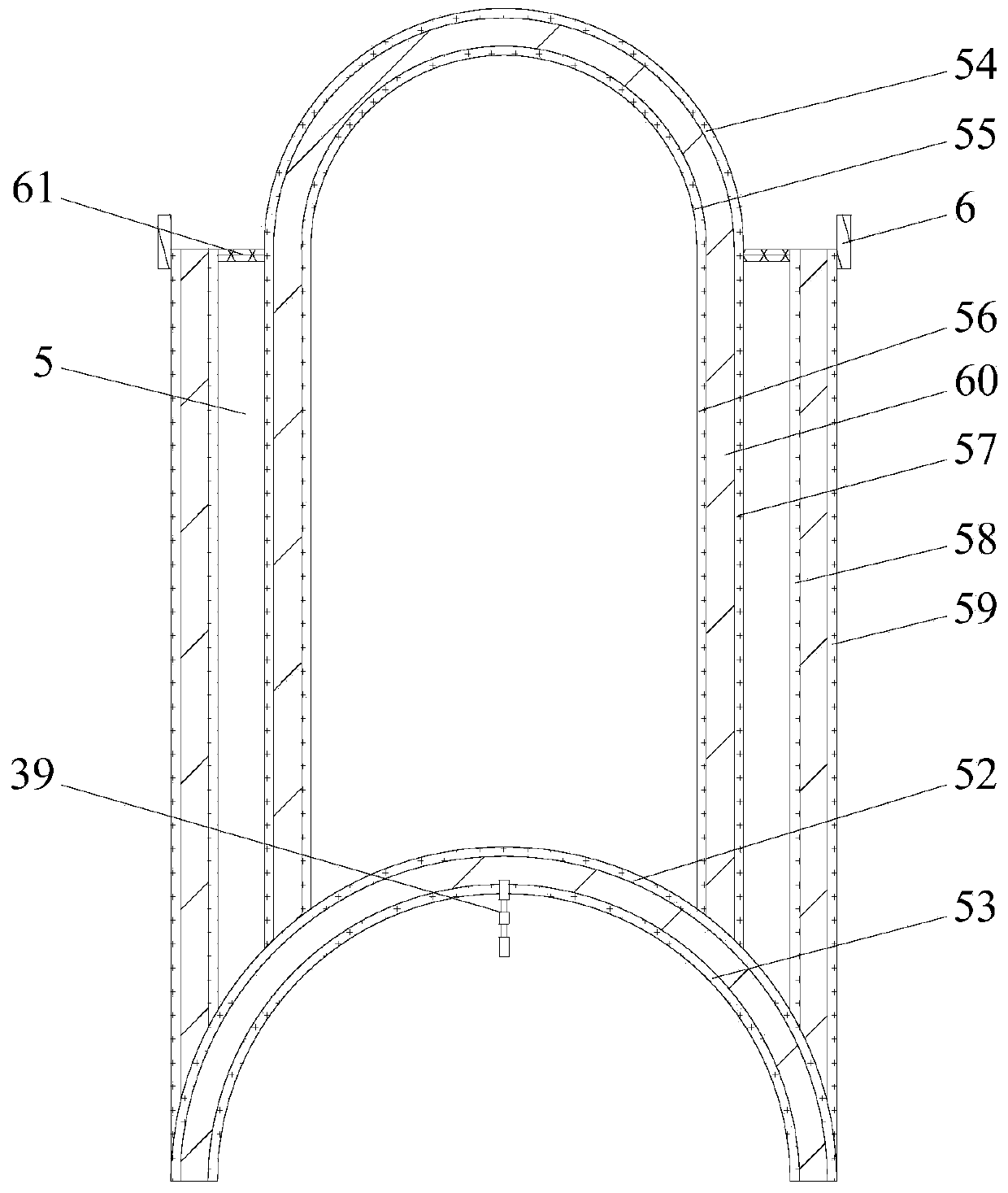Construction method of concrete arch-shaped framework revetment