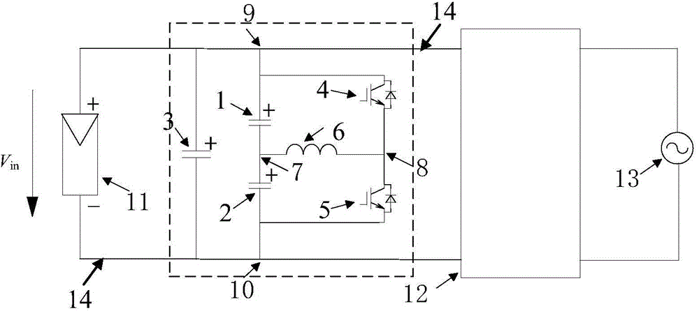 Power decoupling circuit for photovoltaic grid-connected inverter
