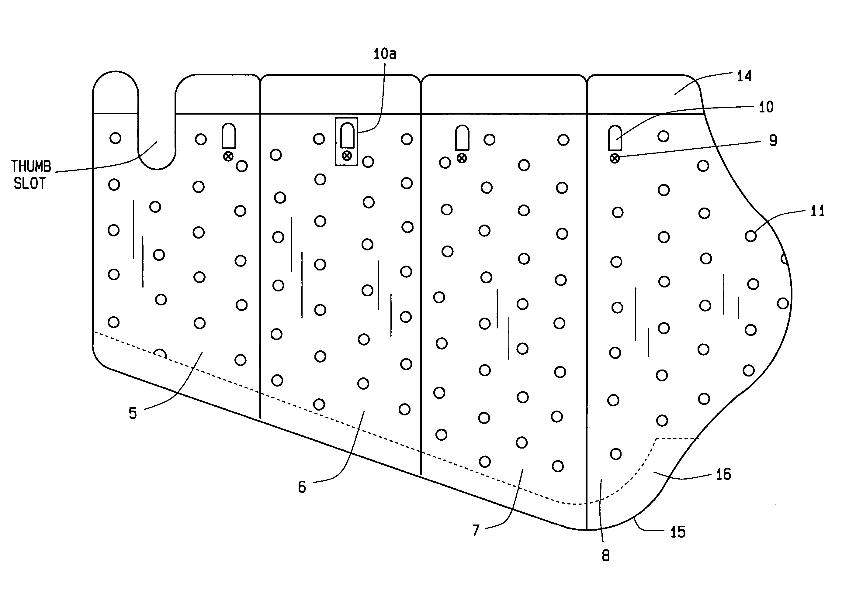 Segmented pneumatic pad for regulating pressure upon parts of the body during usage