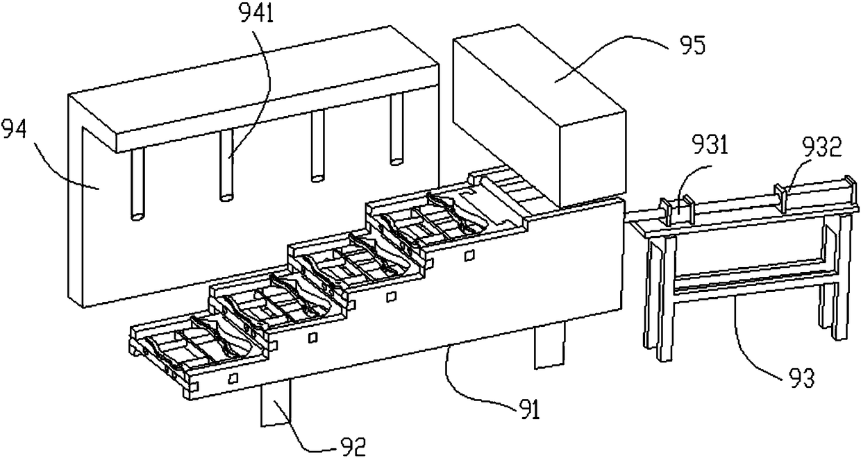 Anti-blocking automatic forceps body blanking continuous drilling and milling machine tool