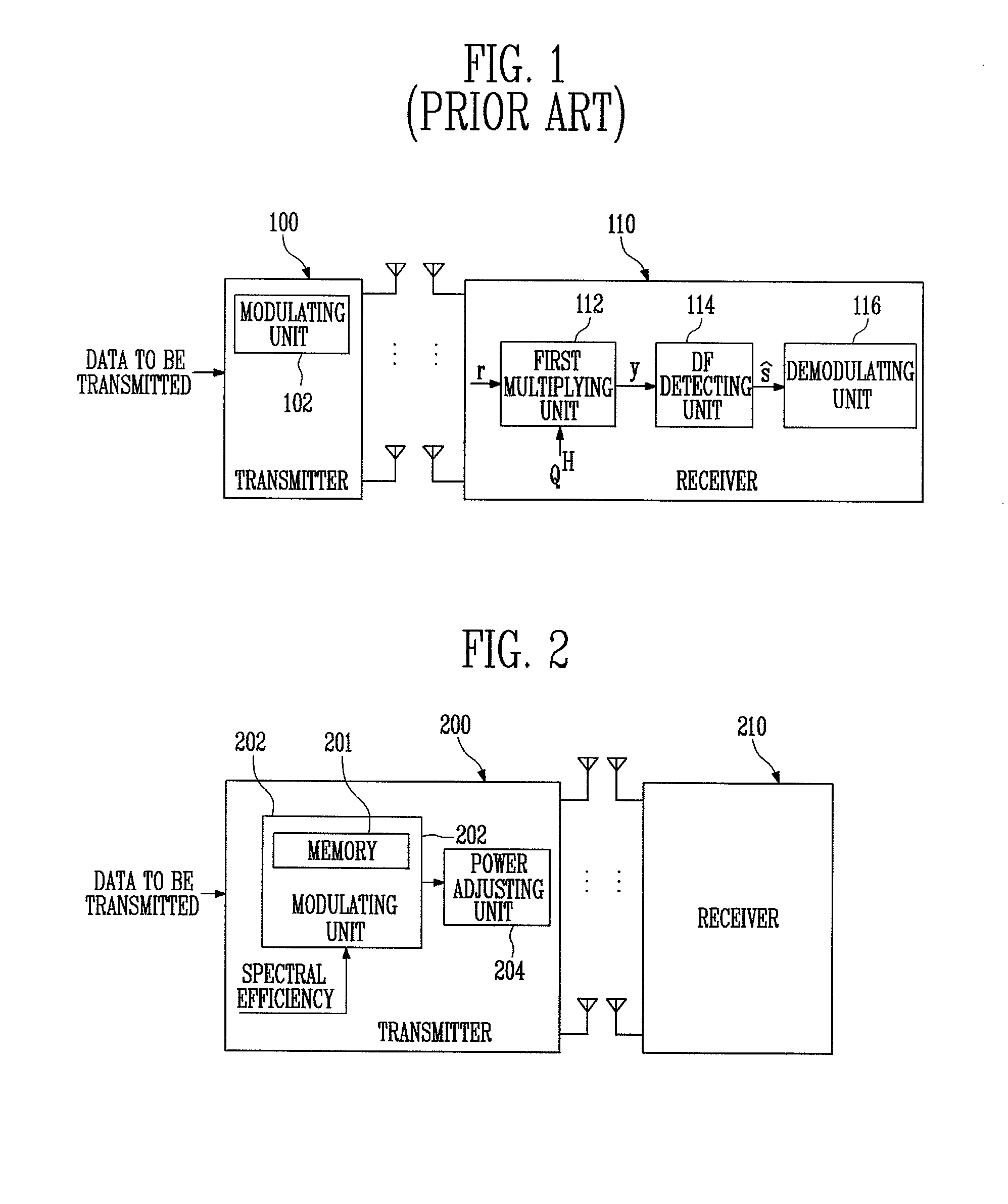 Multi-input multi-output system and method for demodulating a transmitting vector in a receiver of the system
