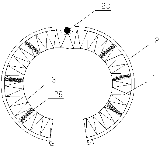 Embedded controllable blood vessel shutting device