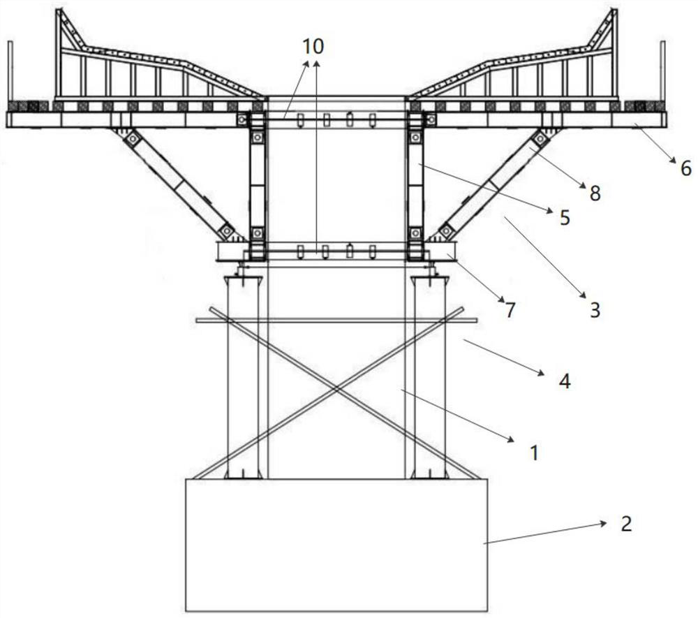Cover beam construction auxiliary device and method