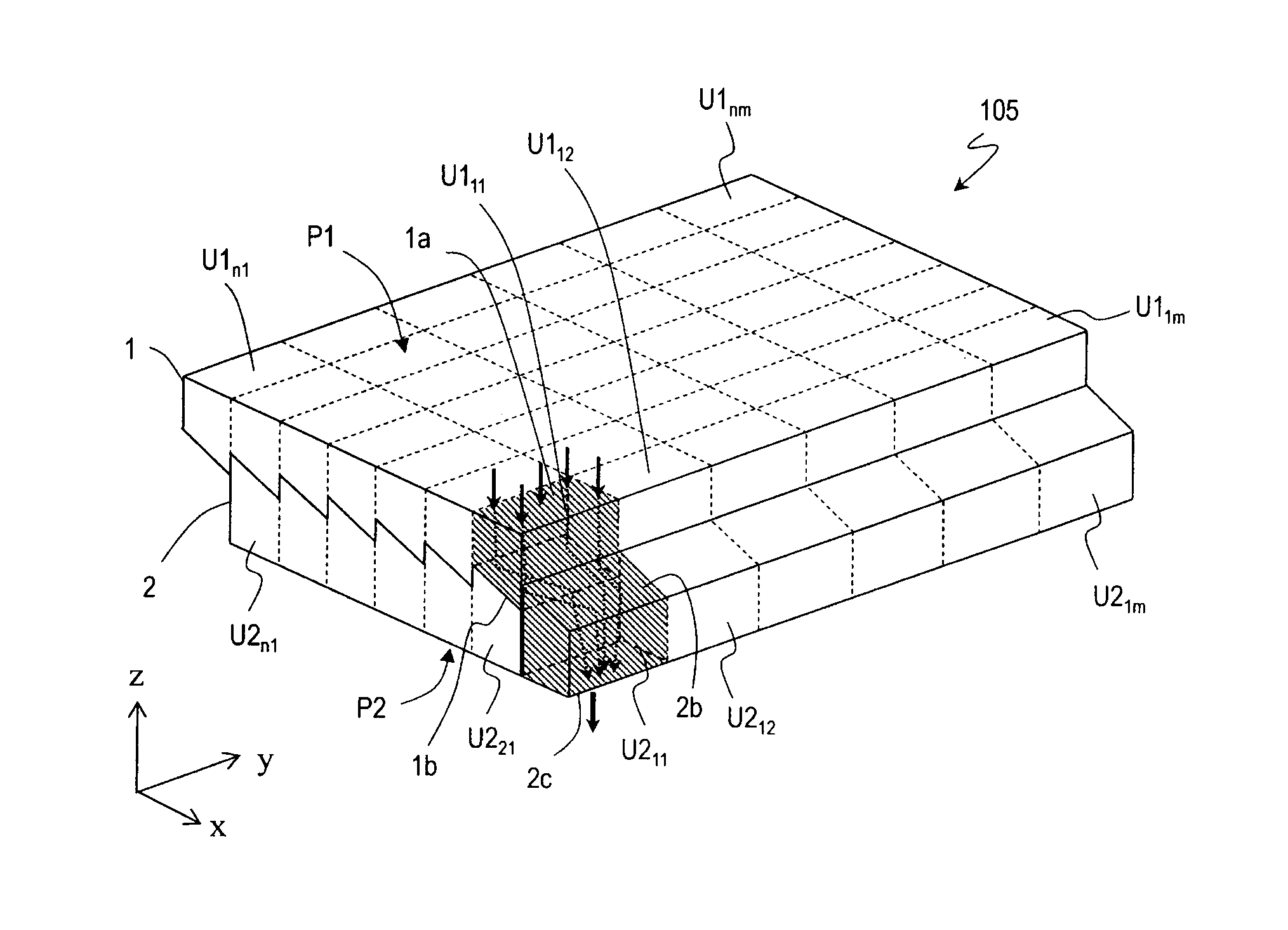 Condensing lens array, and solar cell provided with same