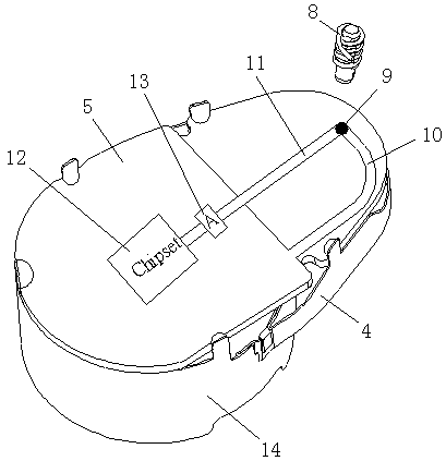 A wireless earphone using a short-tailed helical antenna and a short-circuited l-shaped radiator