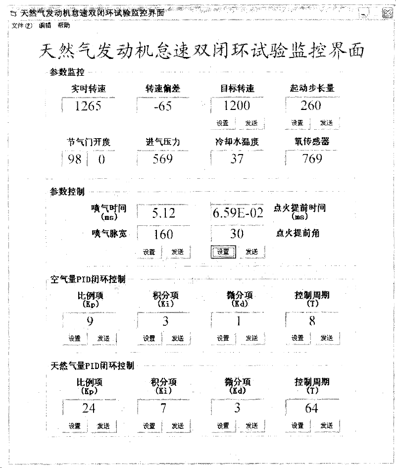 Control method of idling speed double closed-loop of gaseous propellant engine