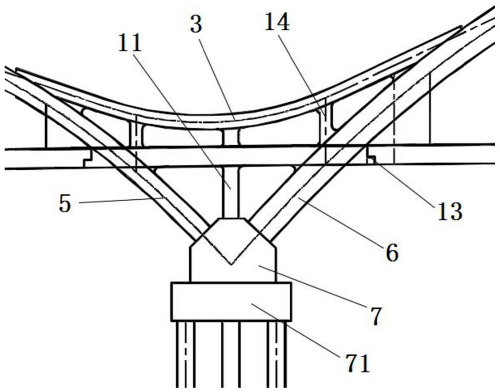 Large-span steel structure arch bridge and construction method