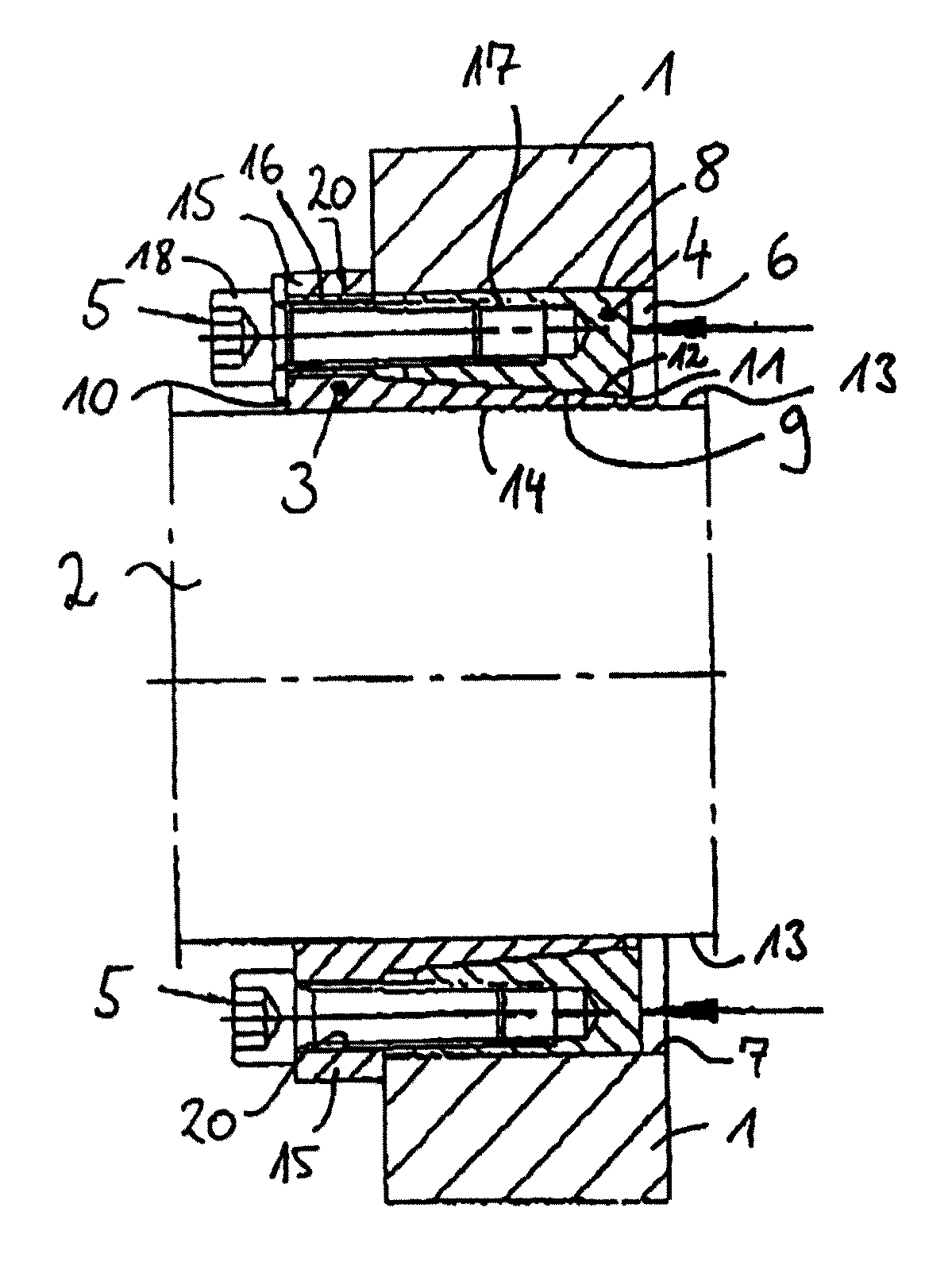 Clamping arrangement and ejector and conical ring for the same