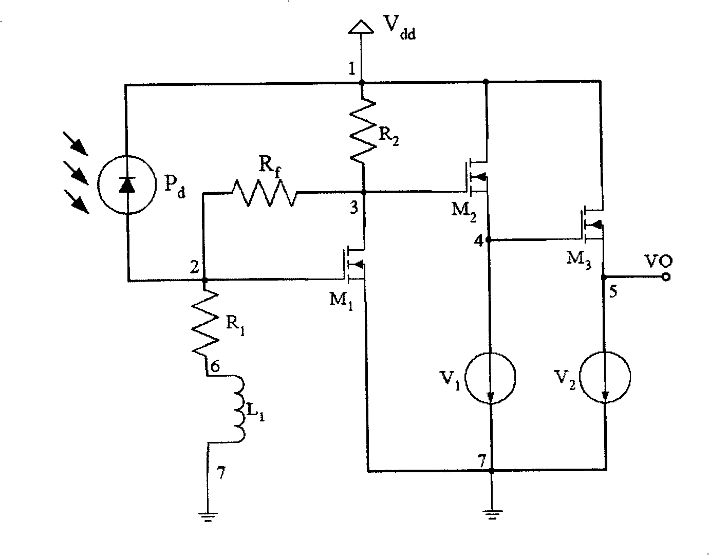 CMOS photoelectric integrated receiver with pre-equalizing circuit