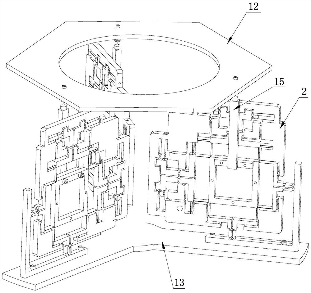 Multi-degree-of-freedom micro-motion platform with multi-level linkage output