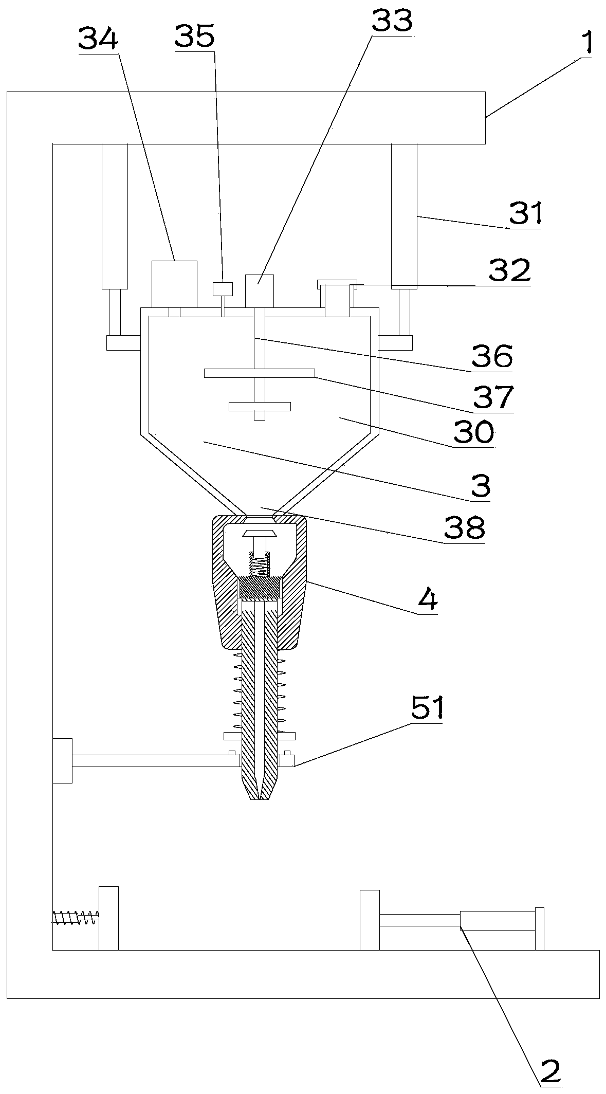 Glue dispensing device for electronic component