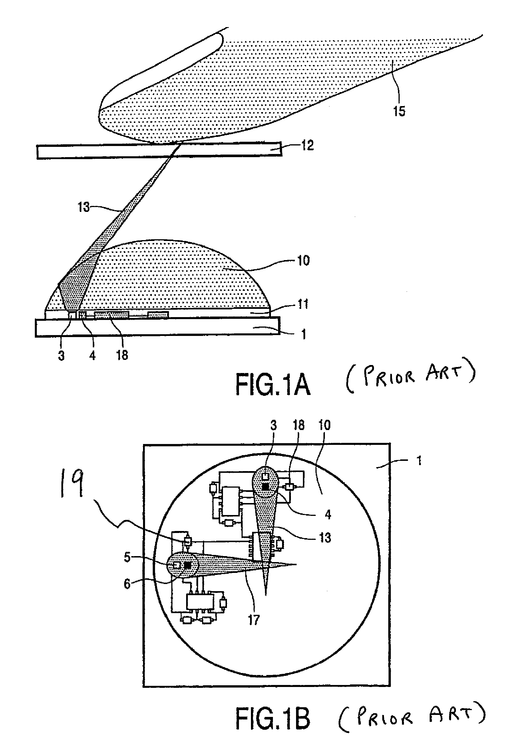 Apparatus equipped with an optical keyboard and optical input device