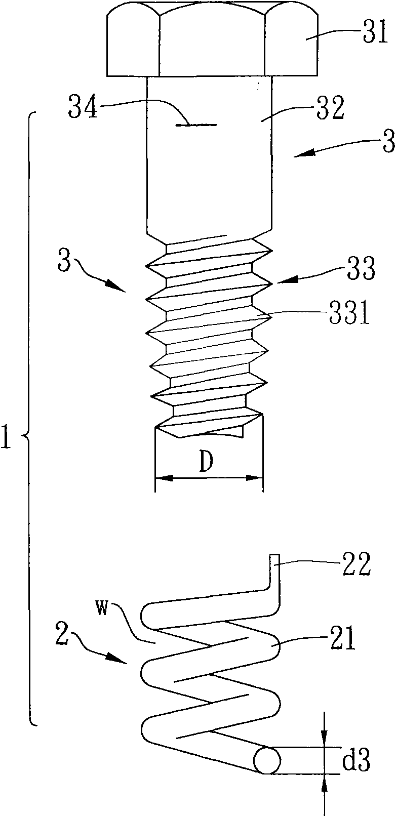 Improvement device for reusable expansion screw and mounting method thereof