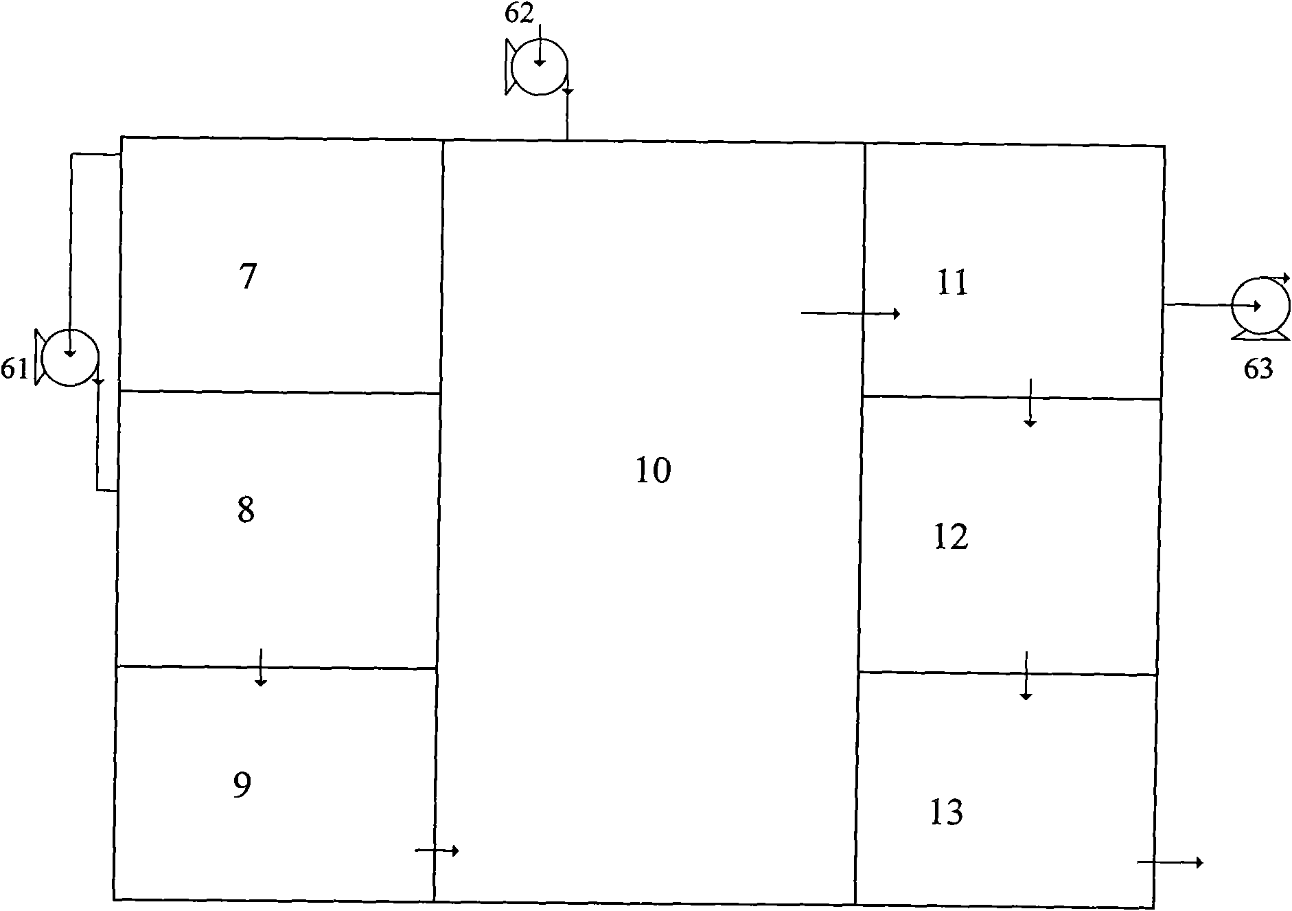 Laboratory waste water treatment method and device