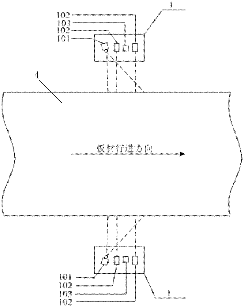 Plate width, side shape and side defect measuring instrument and measuring method thereof