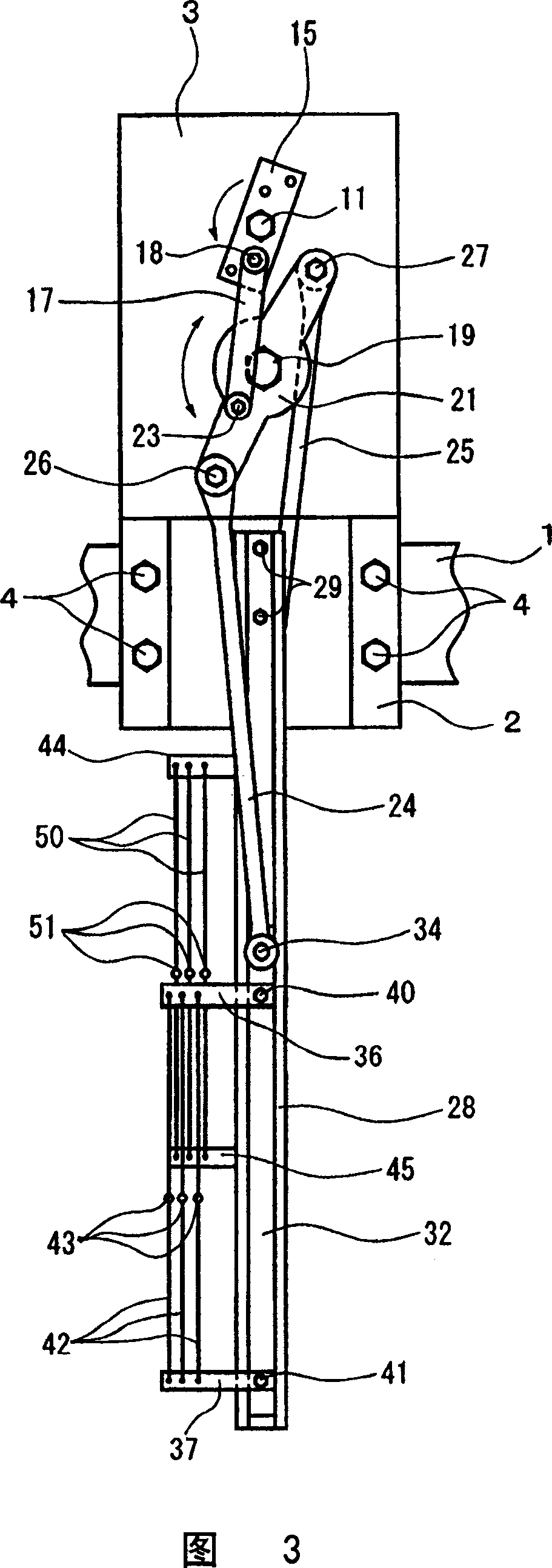 Device using for opening selvedge line of loom