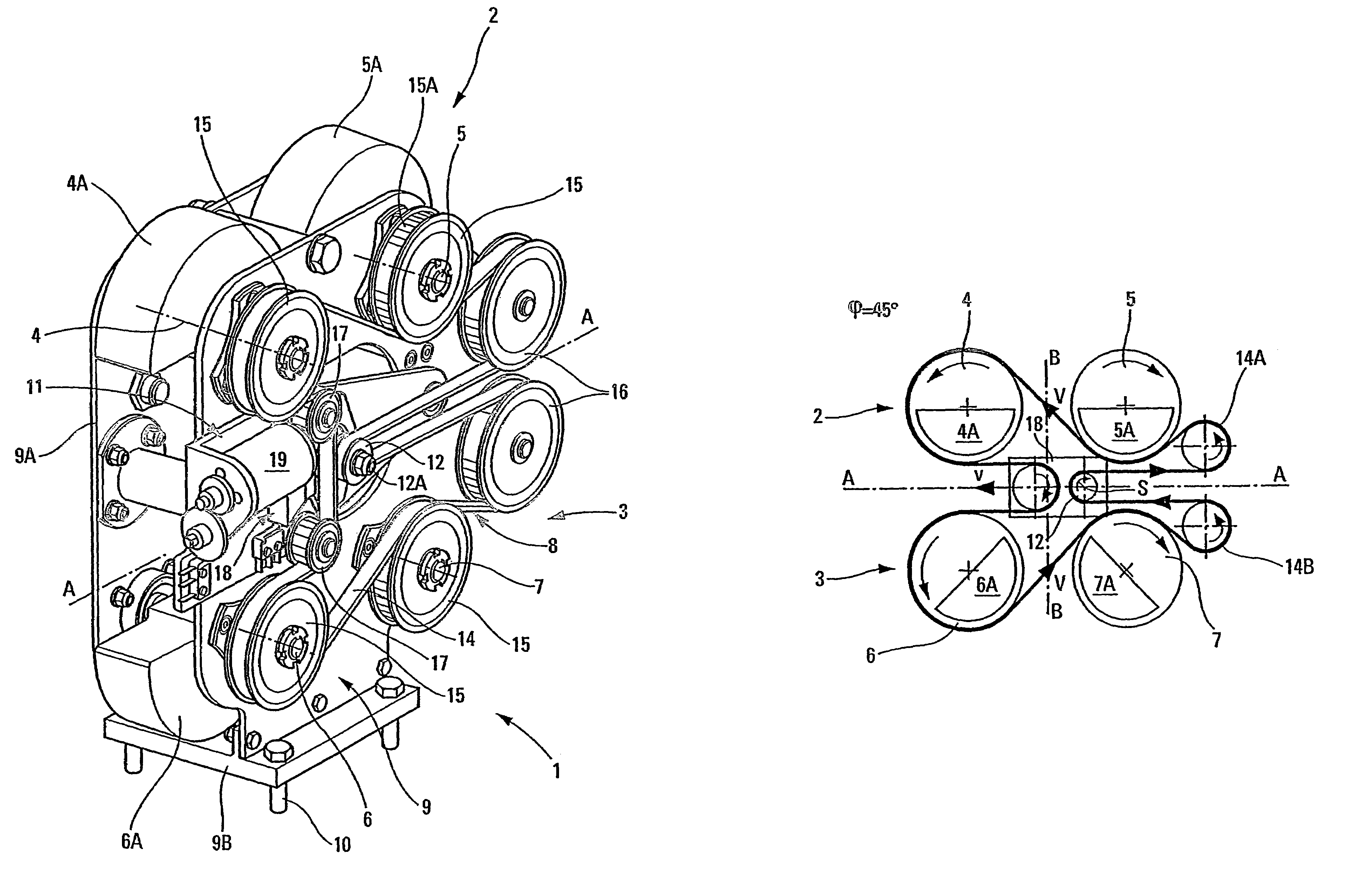 Anti-vibratory device with rotary compensation weights