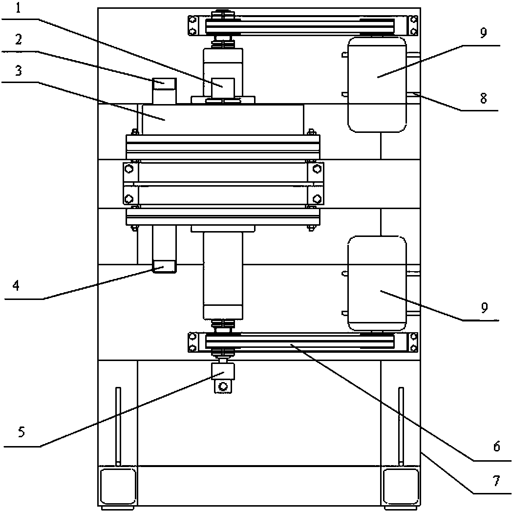 Mass transfer and reaction equipment for reverse airflow shearing and rotating packed bed