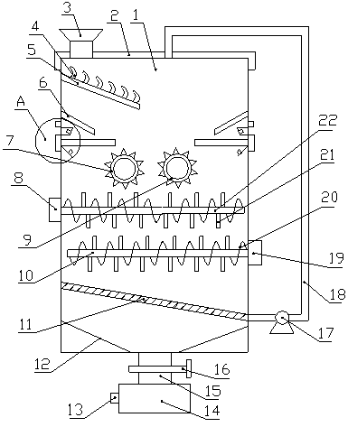 Reutilization device for building waste