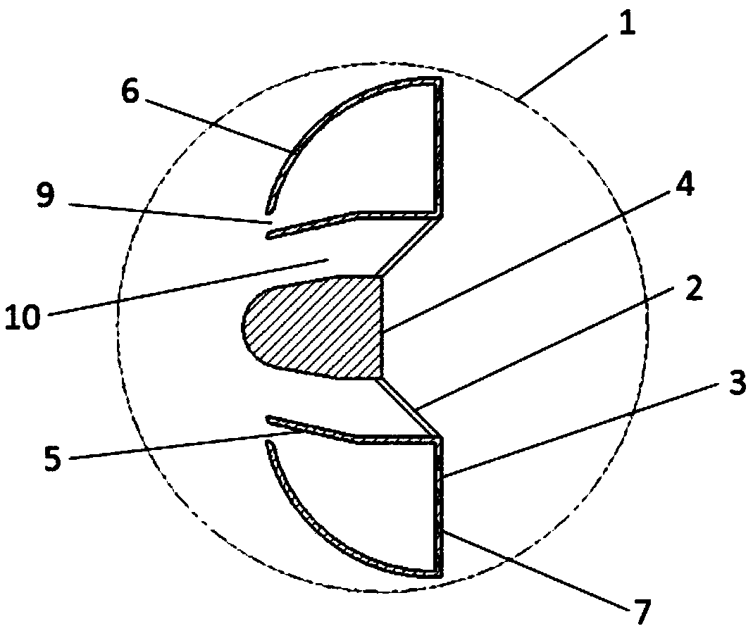 Head device of a trapped vortex combustor and its working method