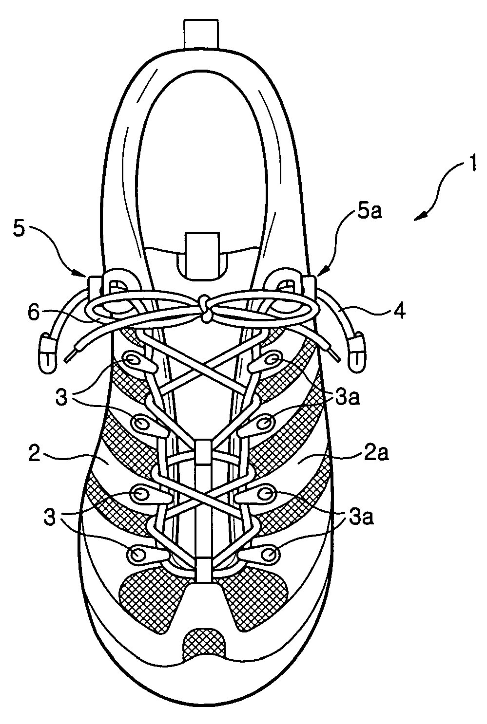Shoelace tightening structure