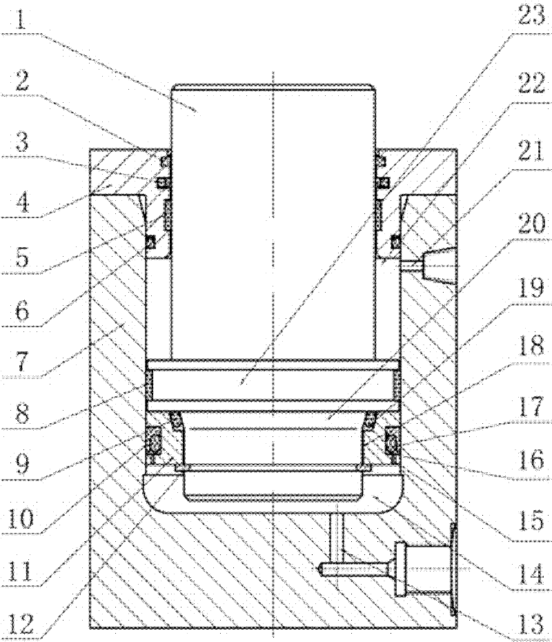 Hydraulic cylinder with sealing follow-up device