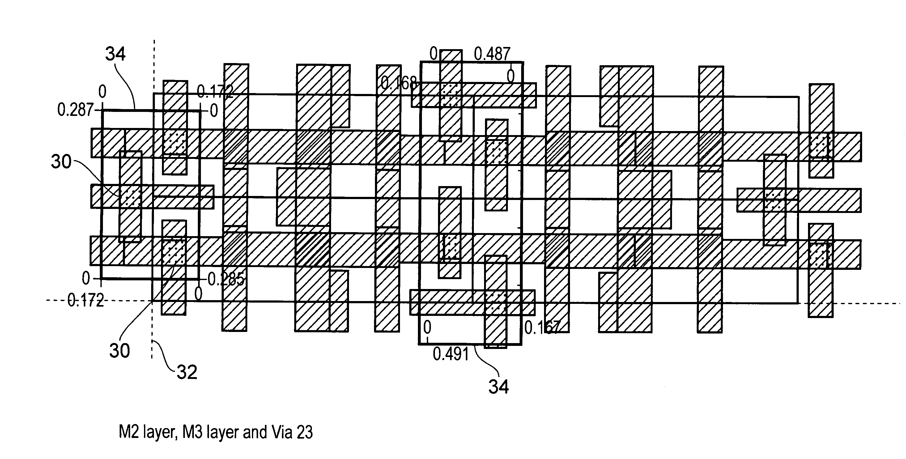 Word line and power conductor within a metal layer of a memory cell