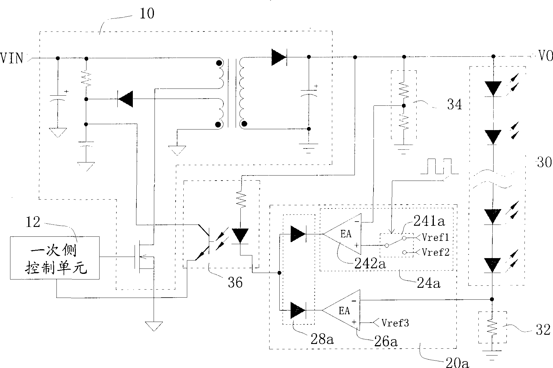 LED driving circuit and secondary side controller thereof