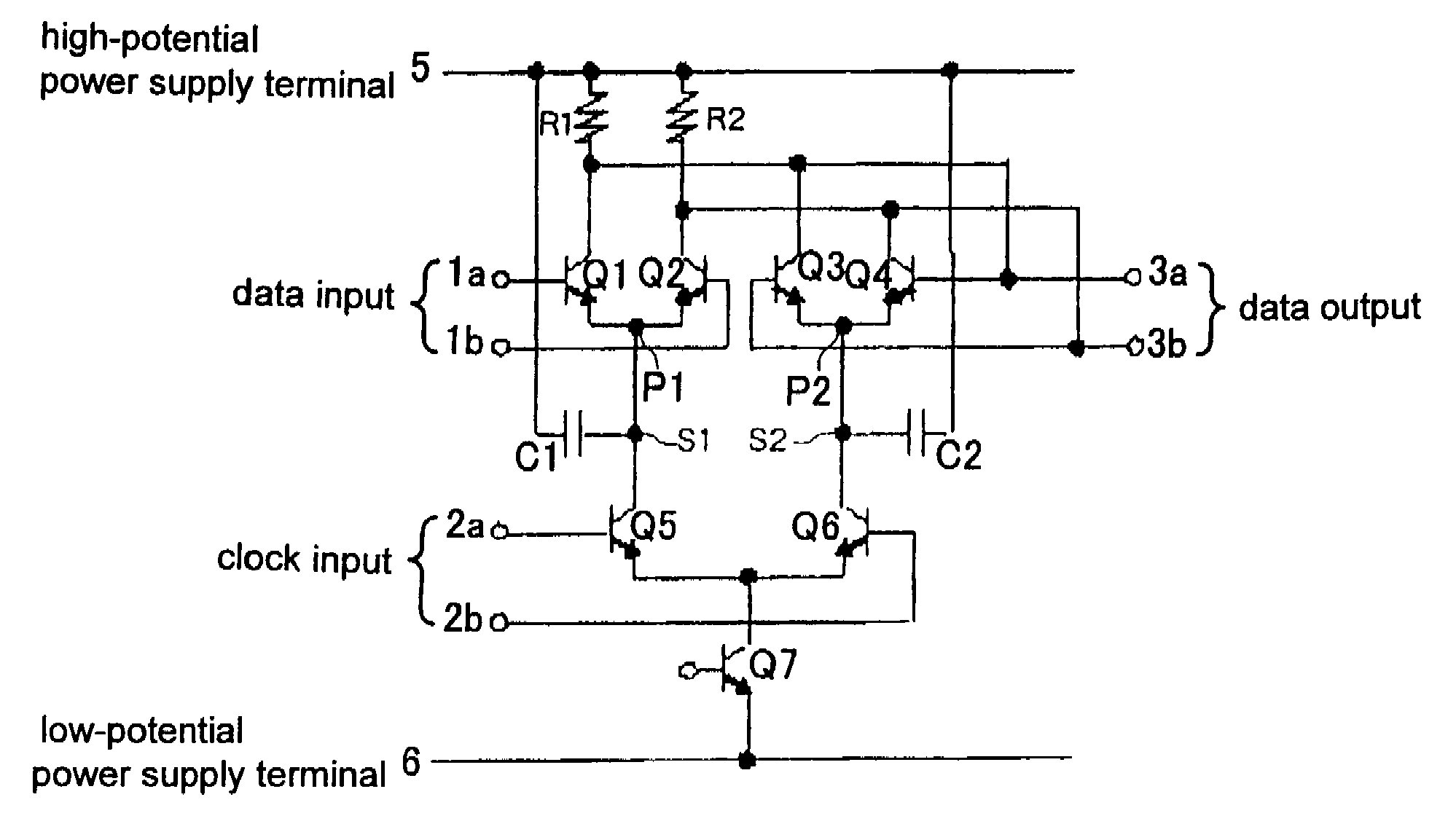 Logic circuit for use in a latch circuit and a data reading circuit or the like which includes such a latch circuit