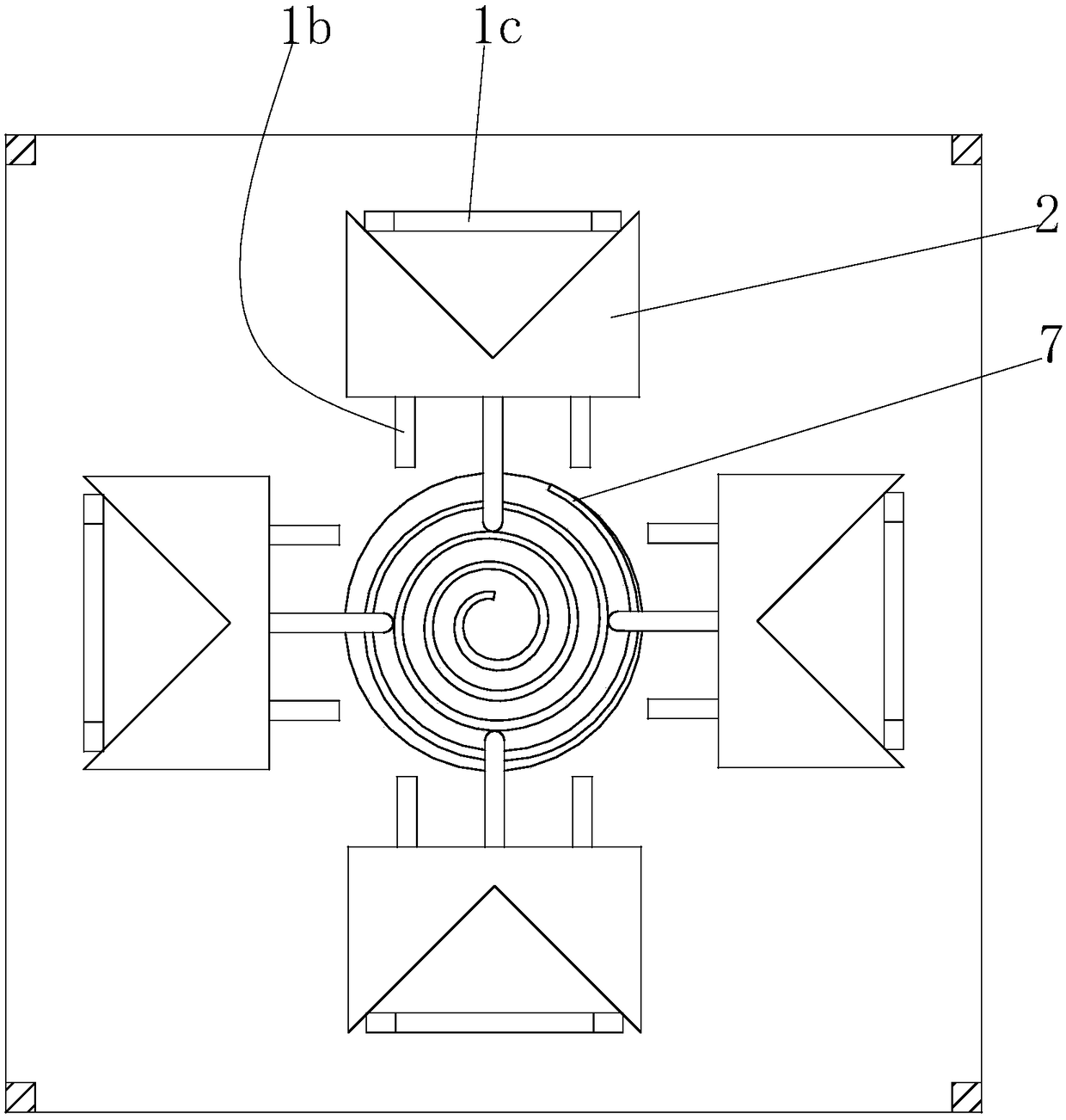 Automatic forging device for end faces of rectangular parts